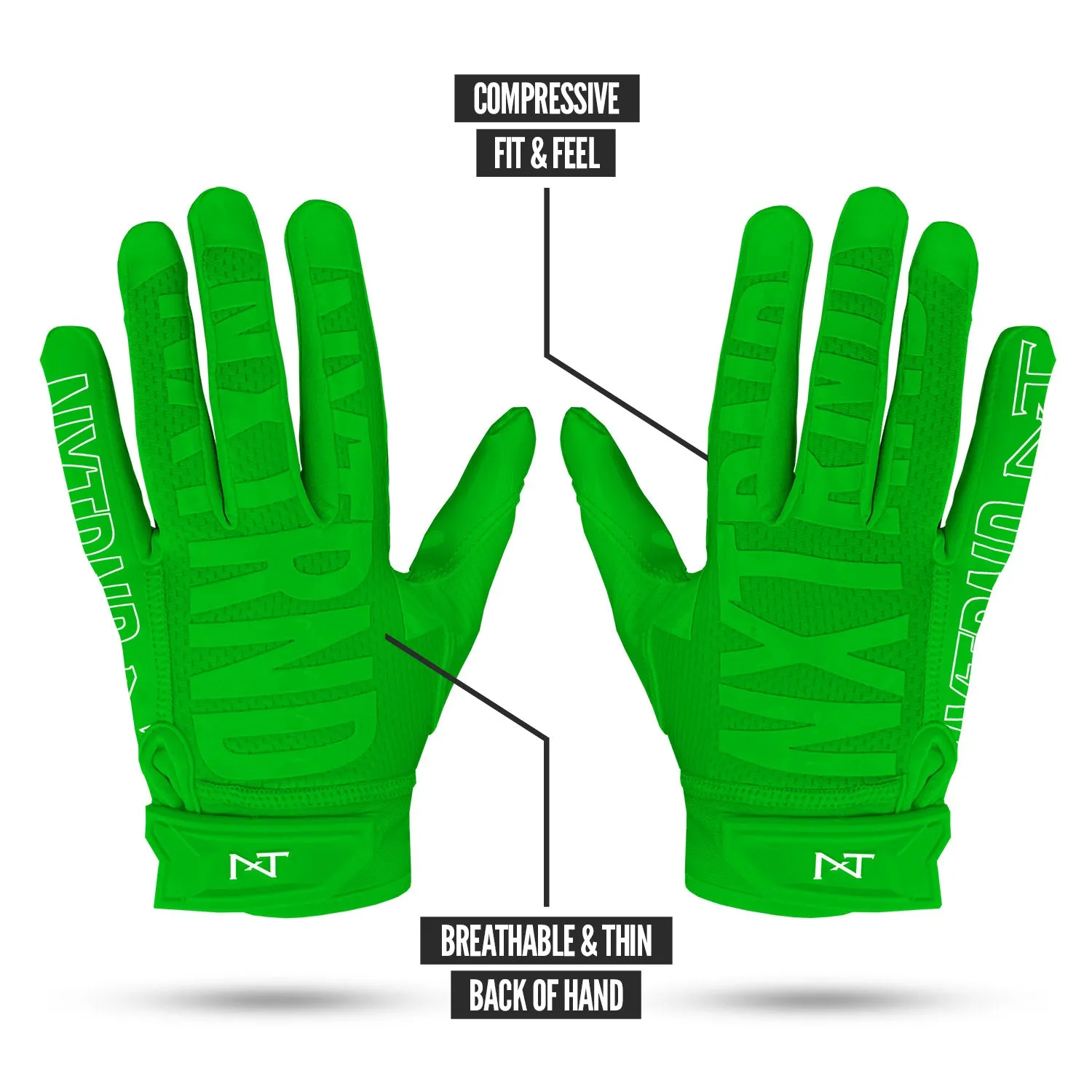 NXTRND G2 Football Gloves Green