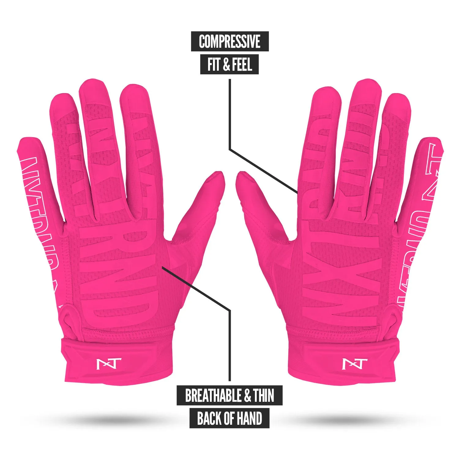 NXTRND G2 Football Gloves Pink