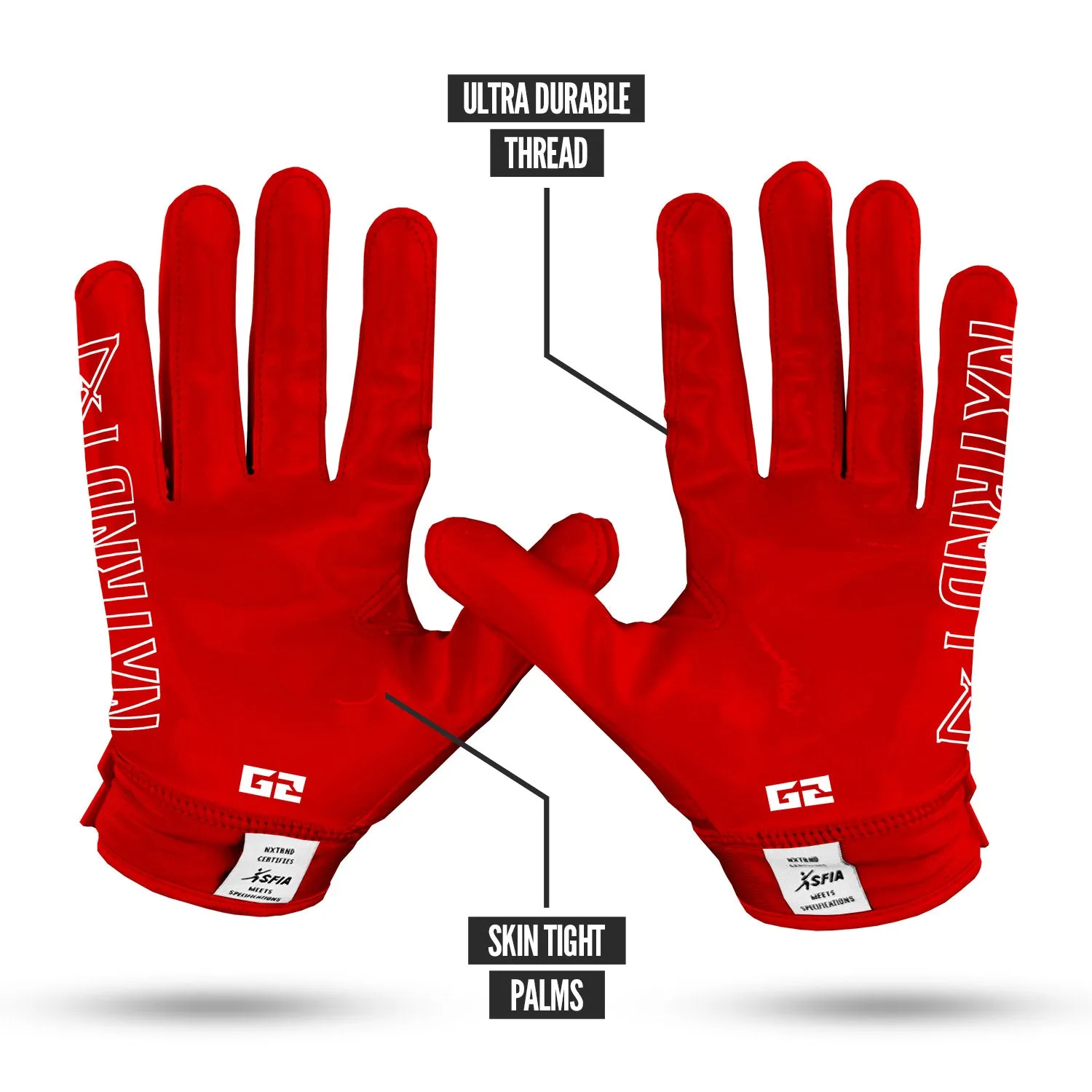 NXTRND G2 Football Gloves Red