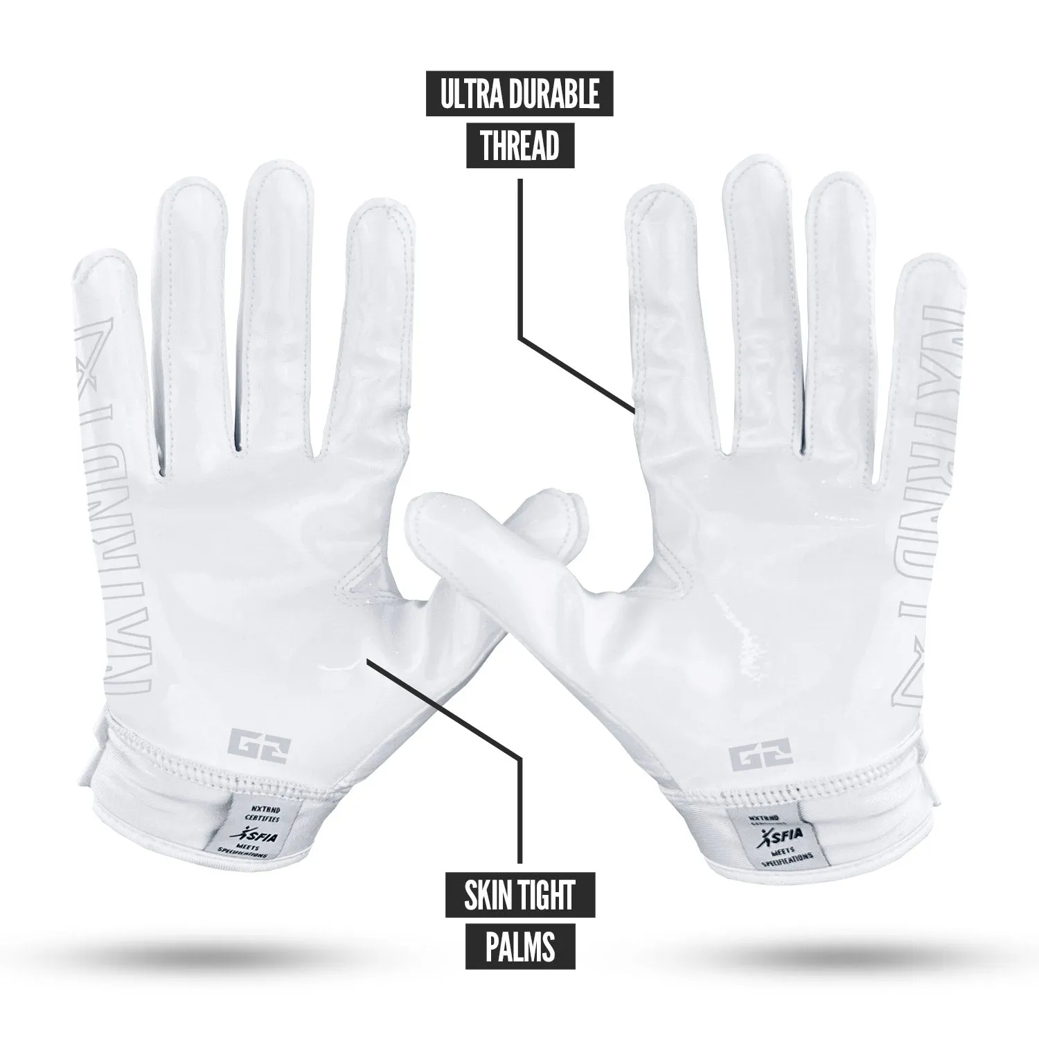 NXTRND G2 Football Gloves White