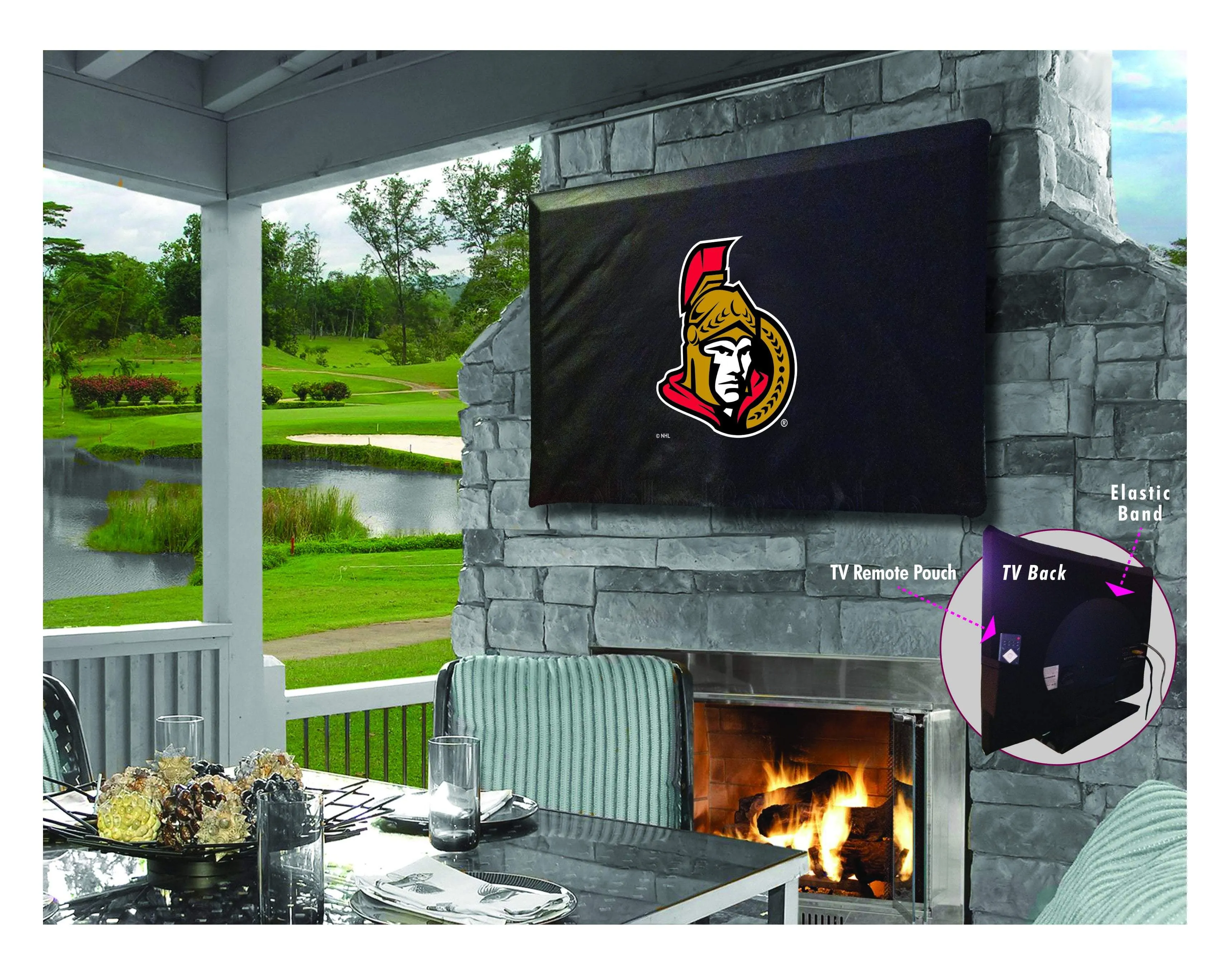 Ottawa Senators HBS Breathable Water Resistant Vinyl TV Cover