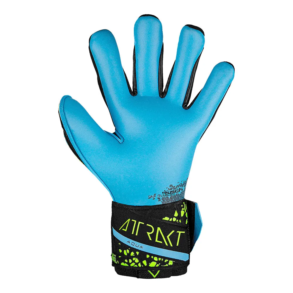 Reusch Attrakt Aqua GK Gloves (Black/Lime/Blue)