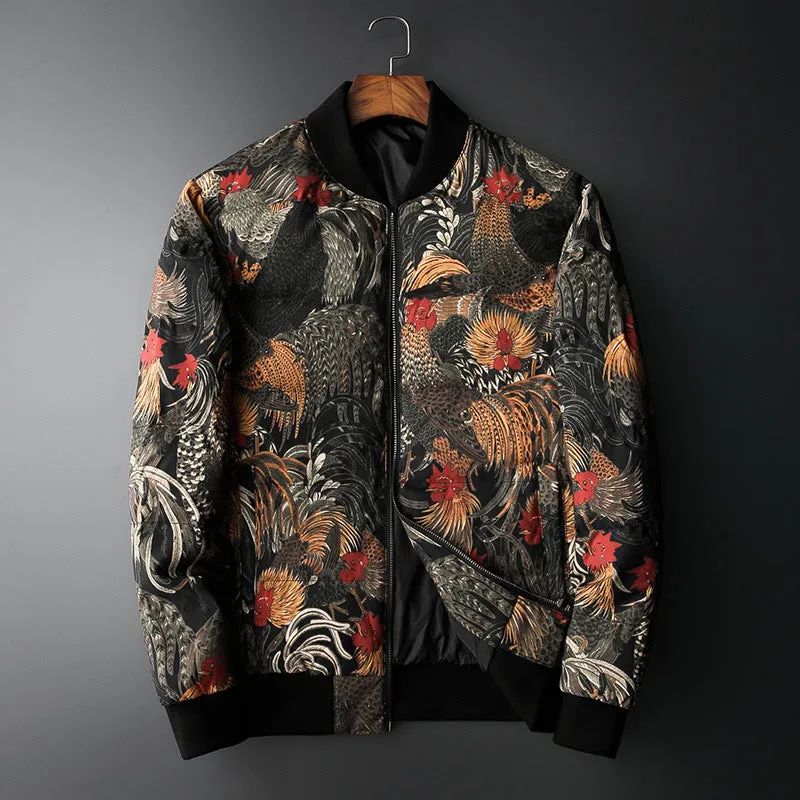 Rooster doodle down jacket For Men