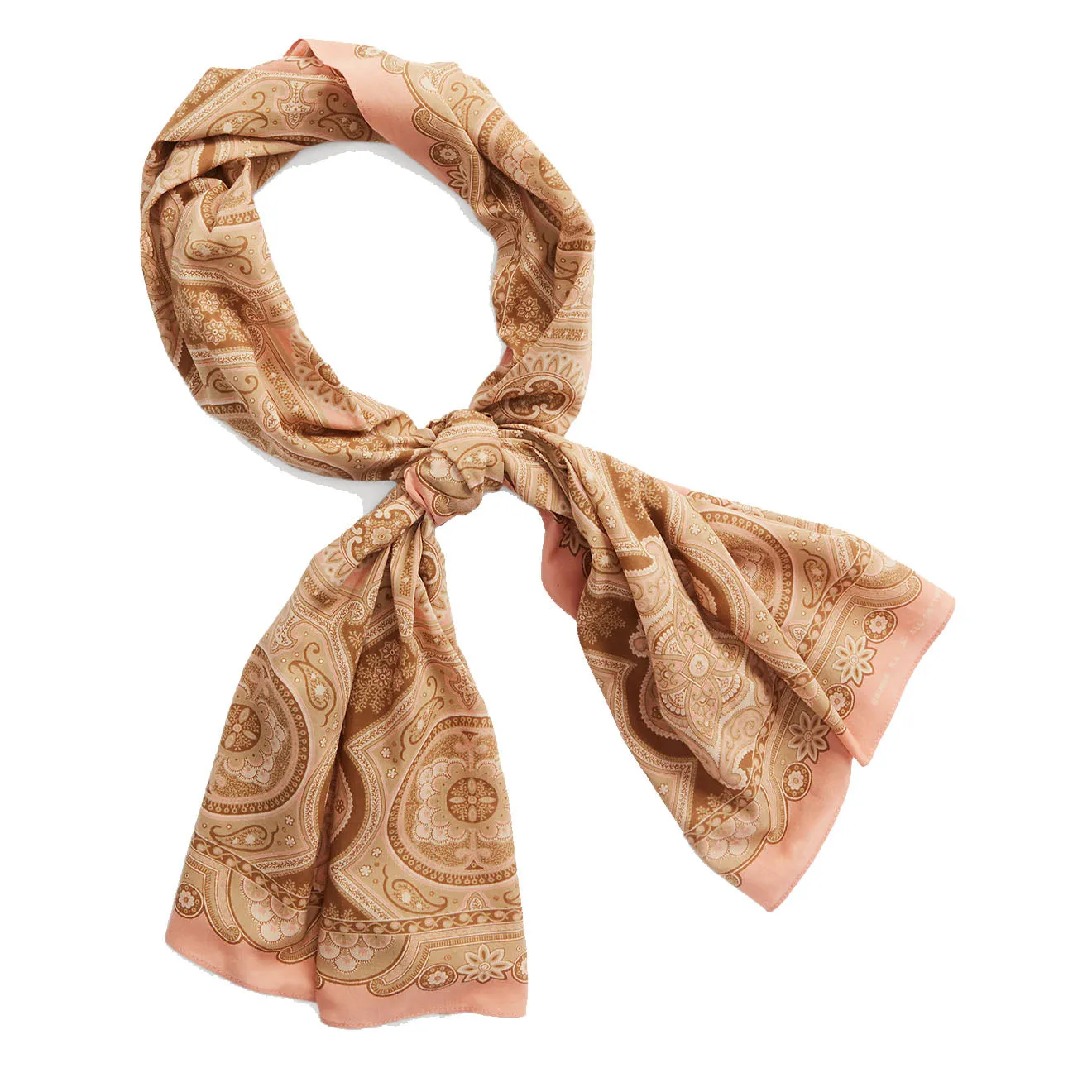 RRL by Ralph Lauren Medallion-Print Cotton Scarf Faded Pink / Cream / Brown