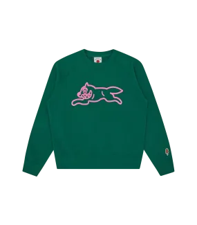 RUNNING DOG CREWNECK - GREEN