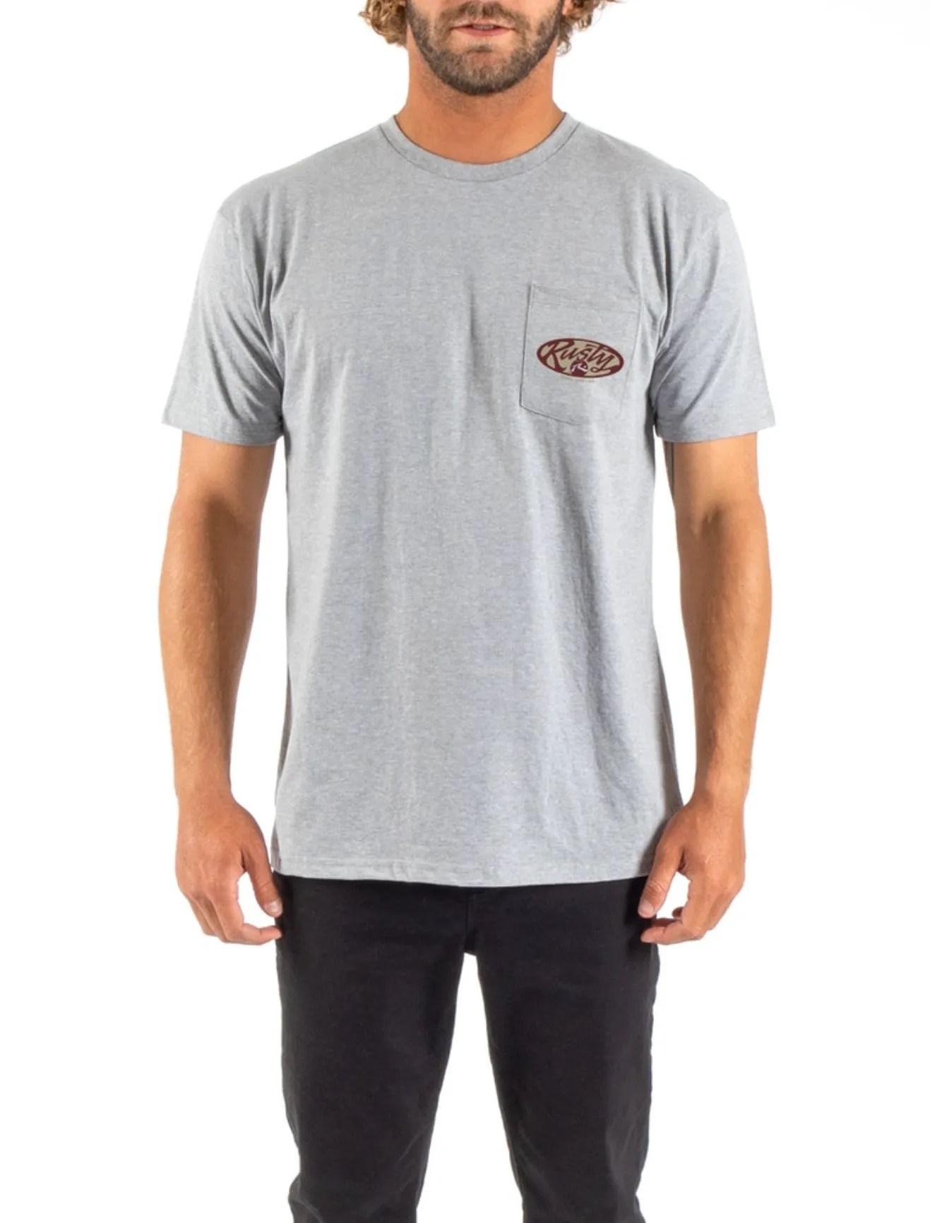 Rusty USA Rounder Short Sleeve Tee Athletic Heather ATHLETIC HEATHER