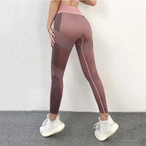 Seamless Women Leggings High Wasit Push Up Leggins Patchwork Polyester Workout Jeggings Casual Fitness Leggings Feminina