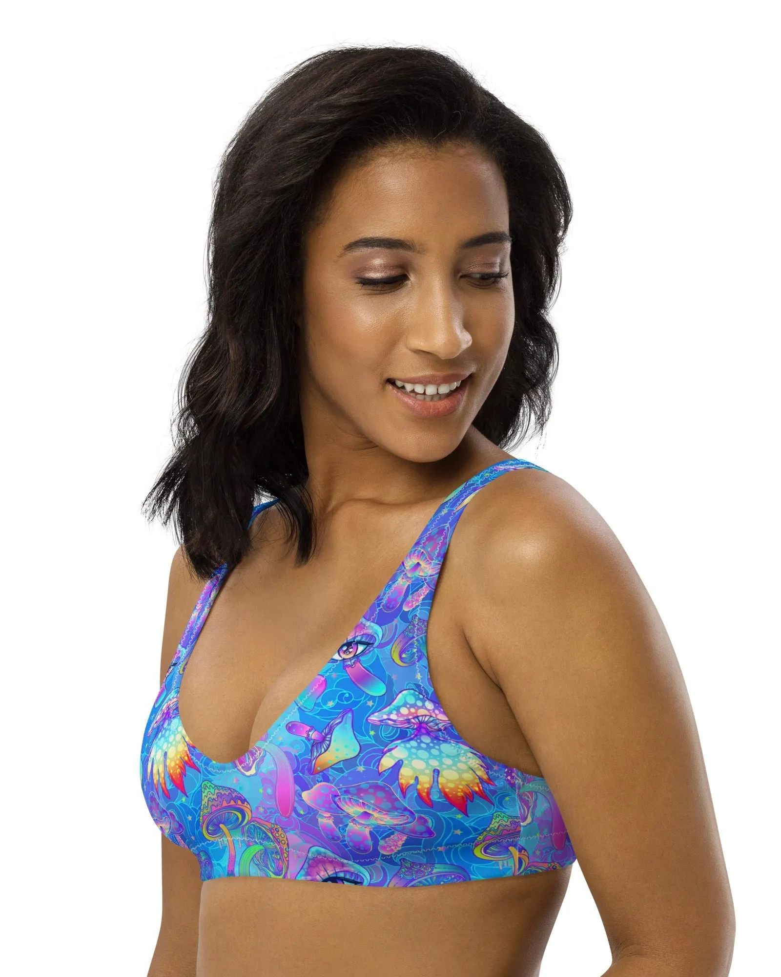 Shroomin Blue Bra Top