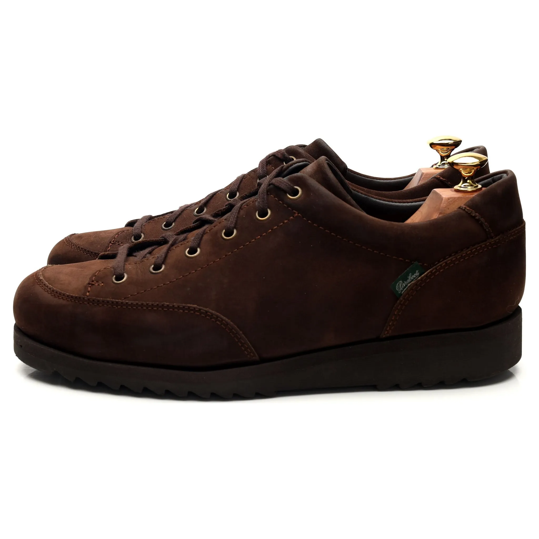 'Sierra' Dark Brown Nubuck Leather Sneaker UK 10