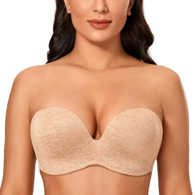 Slightly Lined Seamless Push Up Dulce Color Plus Size DD42 Plunge Bra on Clearance