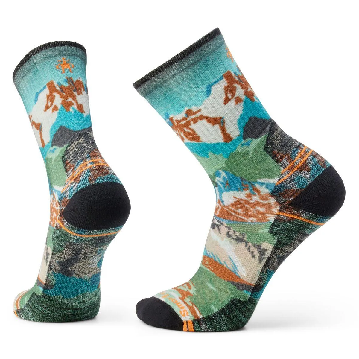 Smartwool - Hike Light Cushion Alpine Trail Print Crew Socks