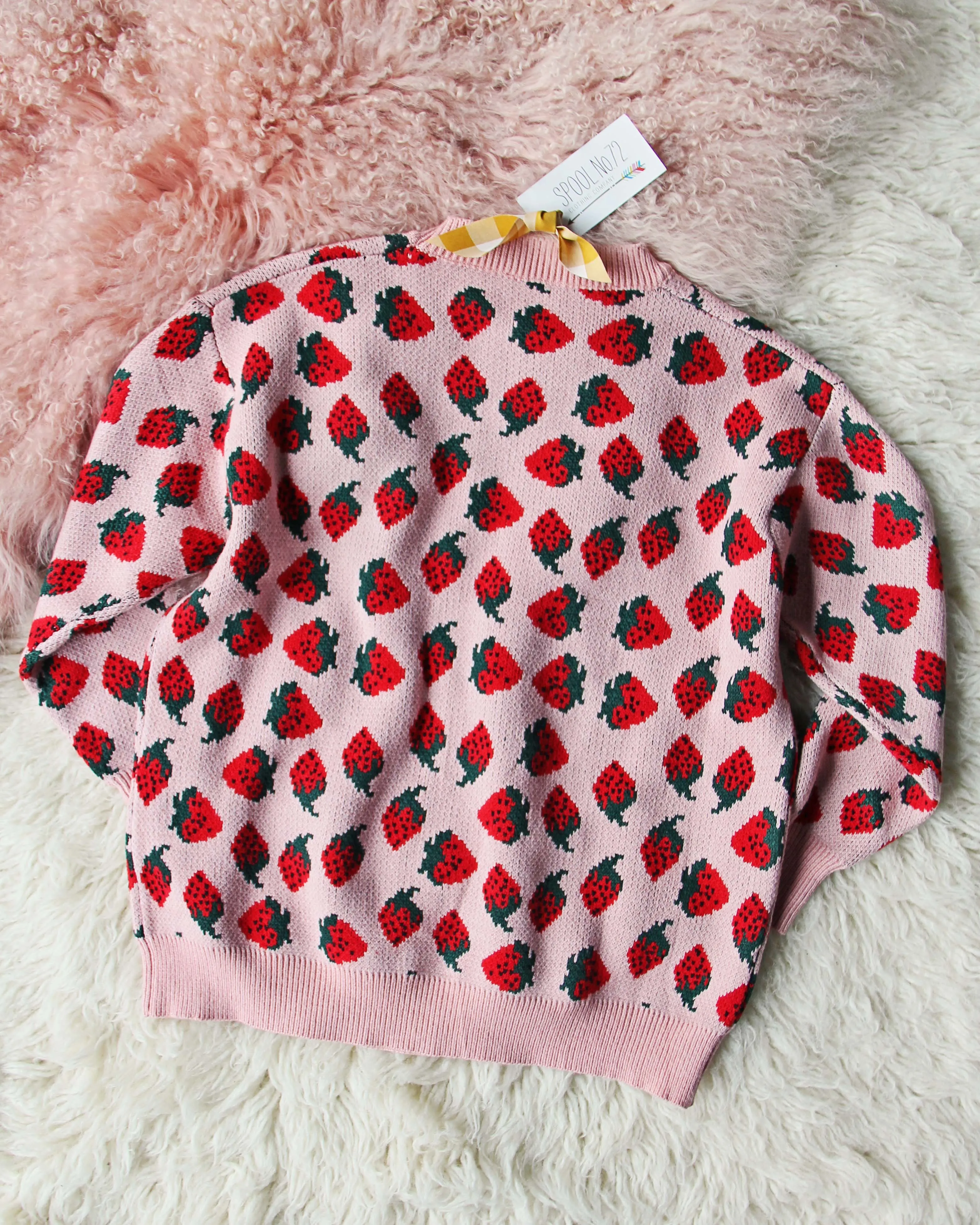 Snowy Strawberry Sweater