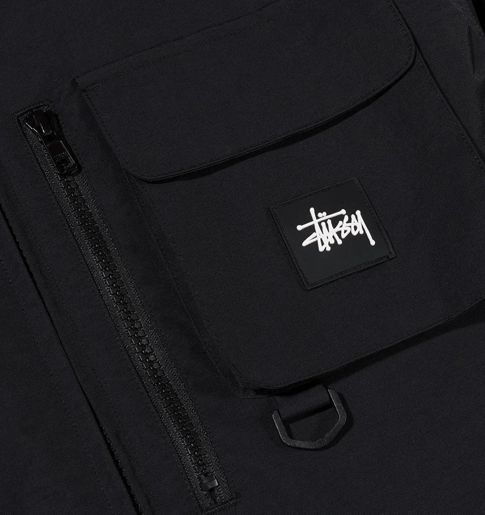 STSSY UTILITY JACKET // BLACK