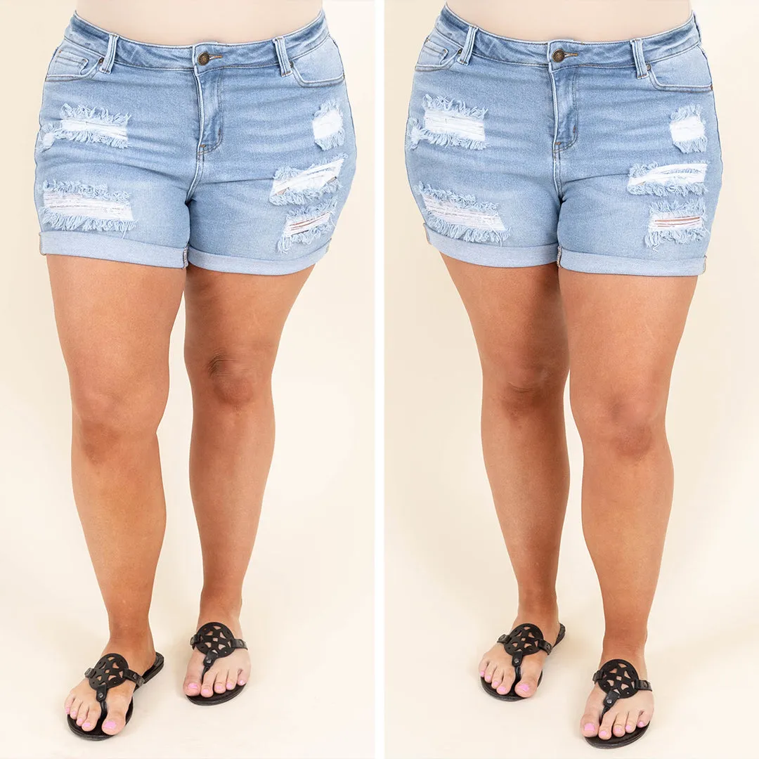 Summer Series Shorts, Light Wash