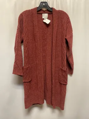 Sweater Cardigan By Pink Rose In Brown, Size: S