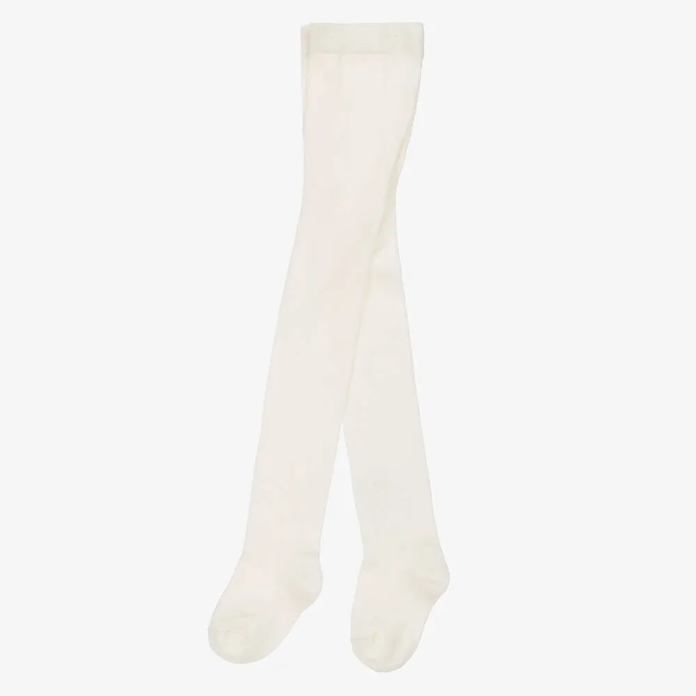 Teen Girls Ivory Knit Tights