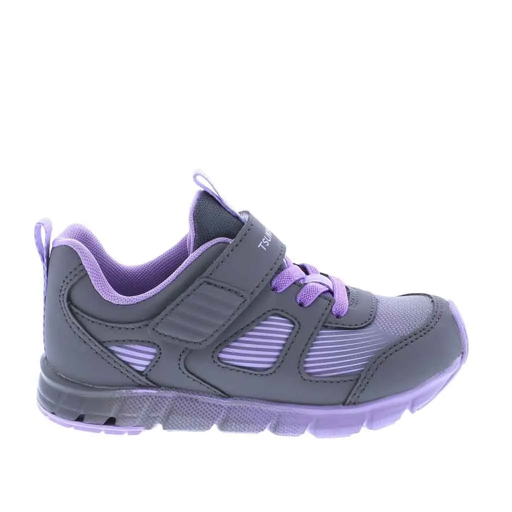 Tsukihoshi Streak Sneaker Child - Ash/Purple