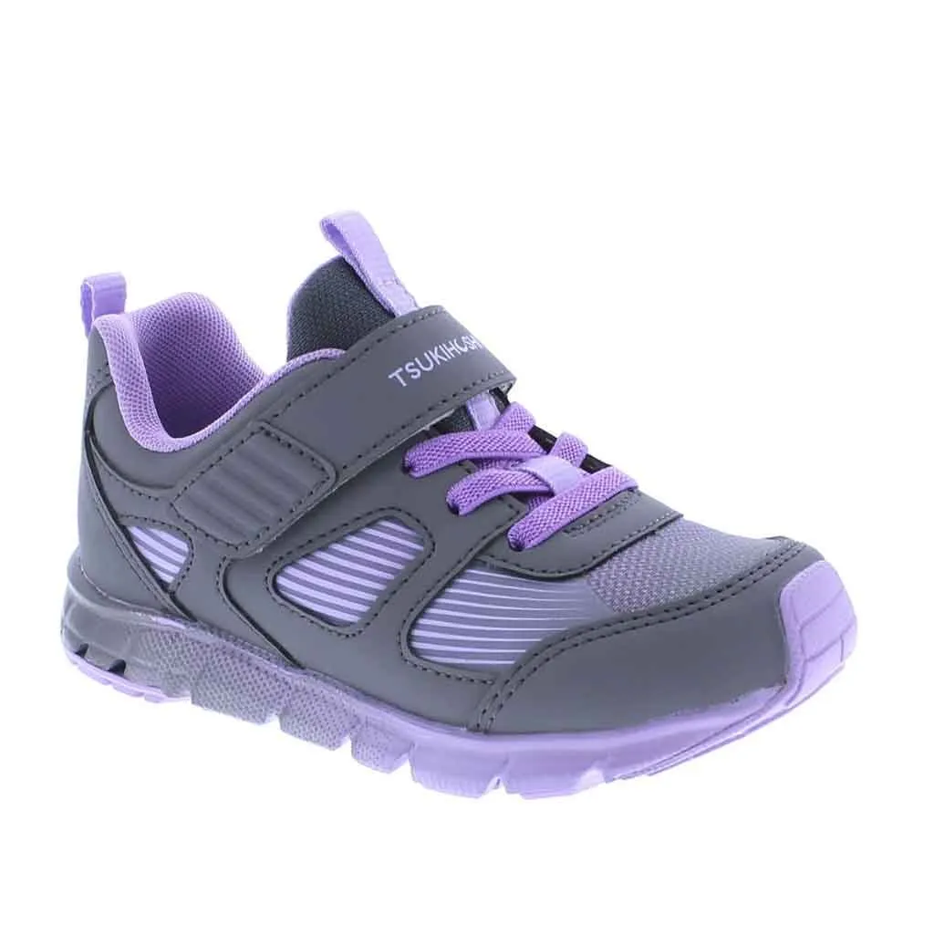 Tsukihoshi Streak Sneaker Child - Ash/Purple