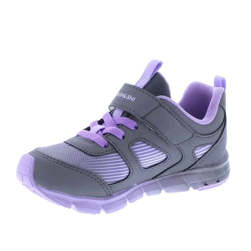 Tsukihoshi Streak Sneaker Child - Ash/Purple