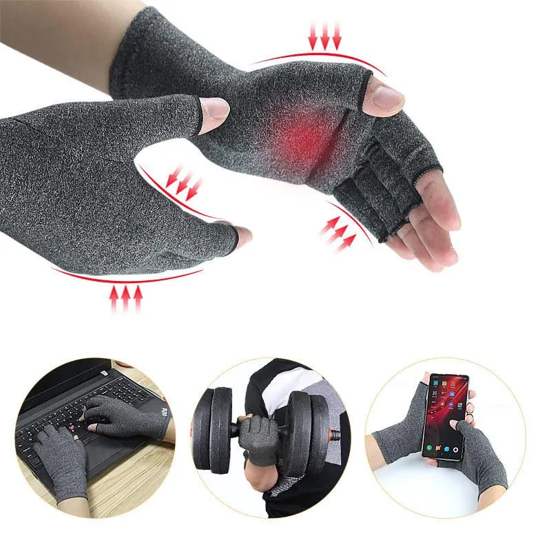 Unisex Compression Arthritis Joint Pain Relief Warm Therapy Wristband Gloves