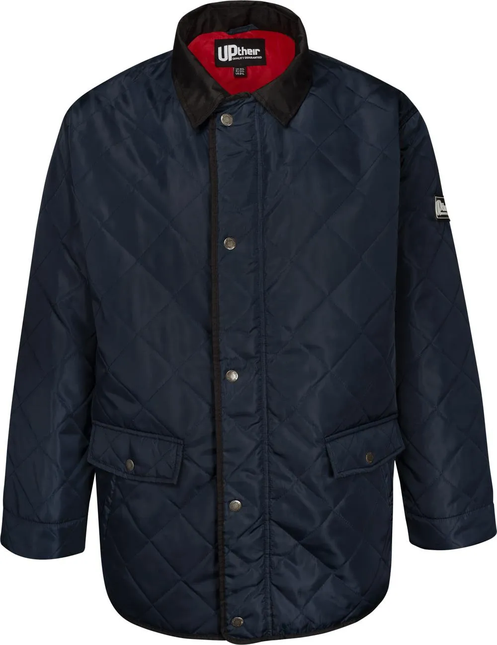 Uptheir Gable Quilted Jacket With Contrast Lining - Navy