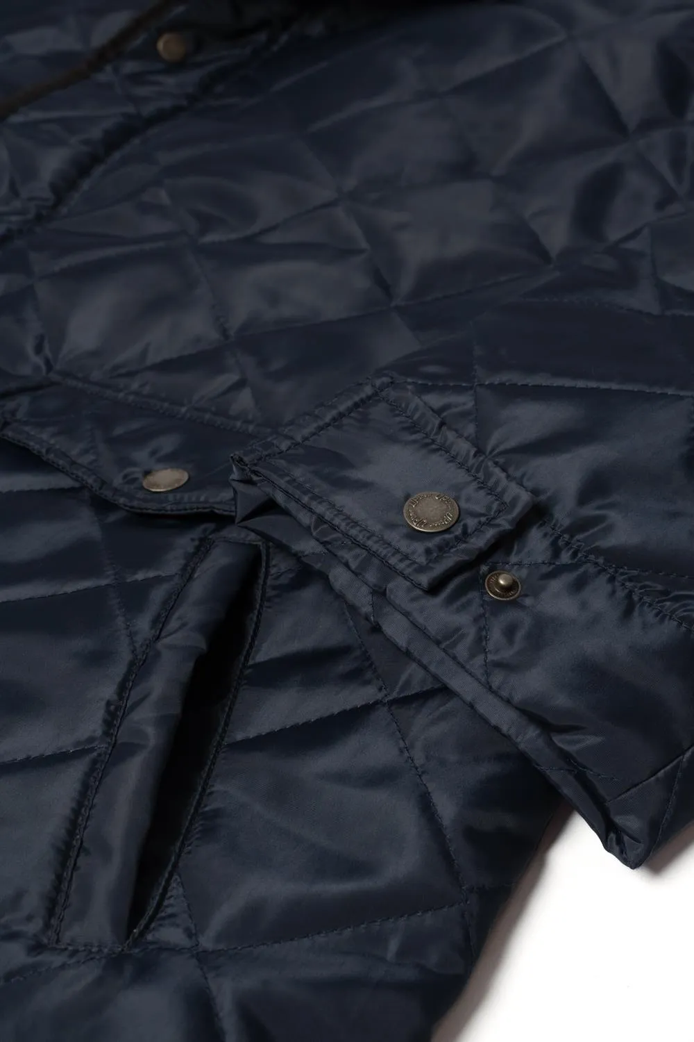 Uptheir Gable Quilted Jacket With Contrast Lining - Navy