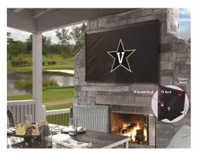 Vanderbilt Commodores Black Breathable Water Resistant Vinyl TV Cover