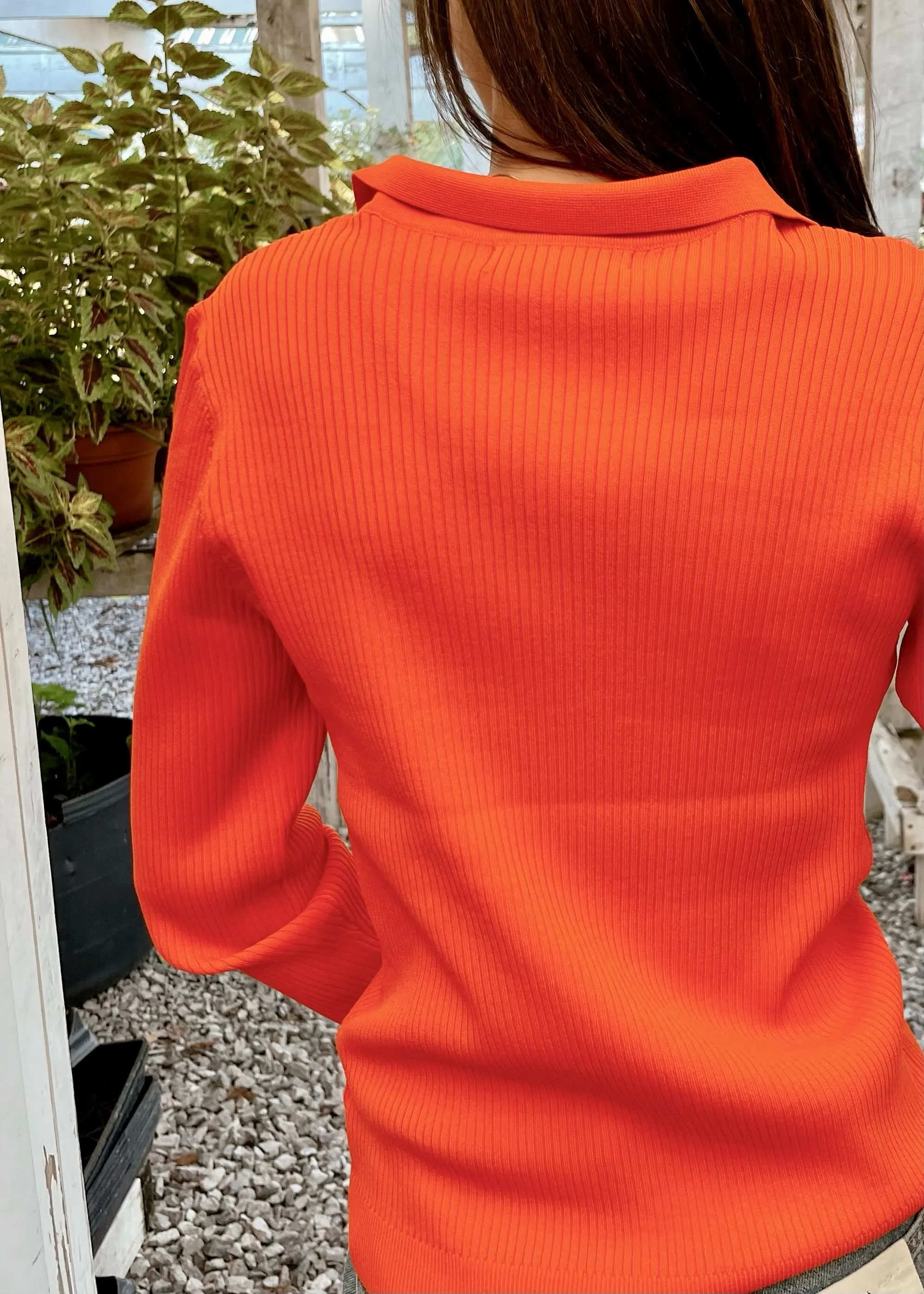 Velma Knit Top | Bright Orange