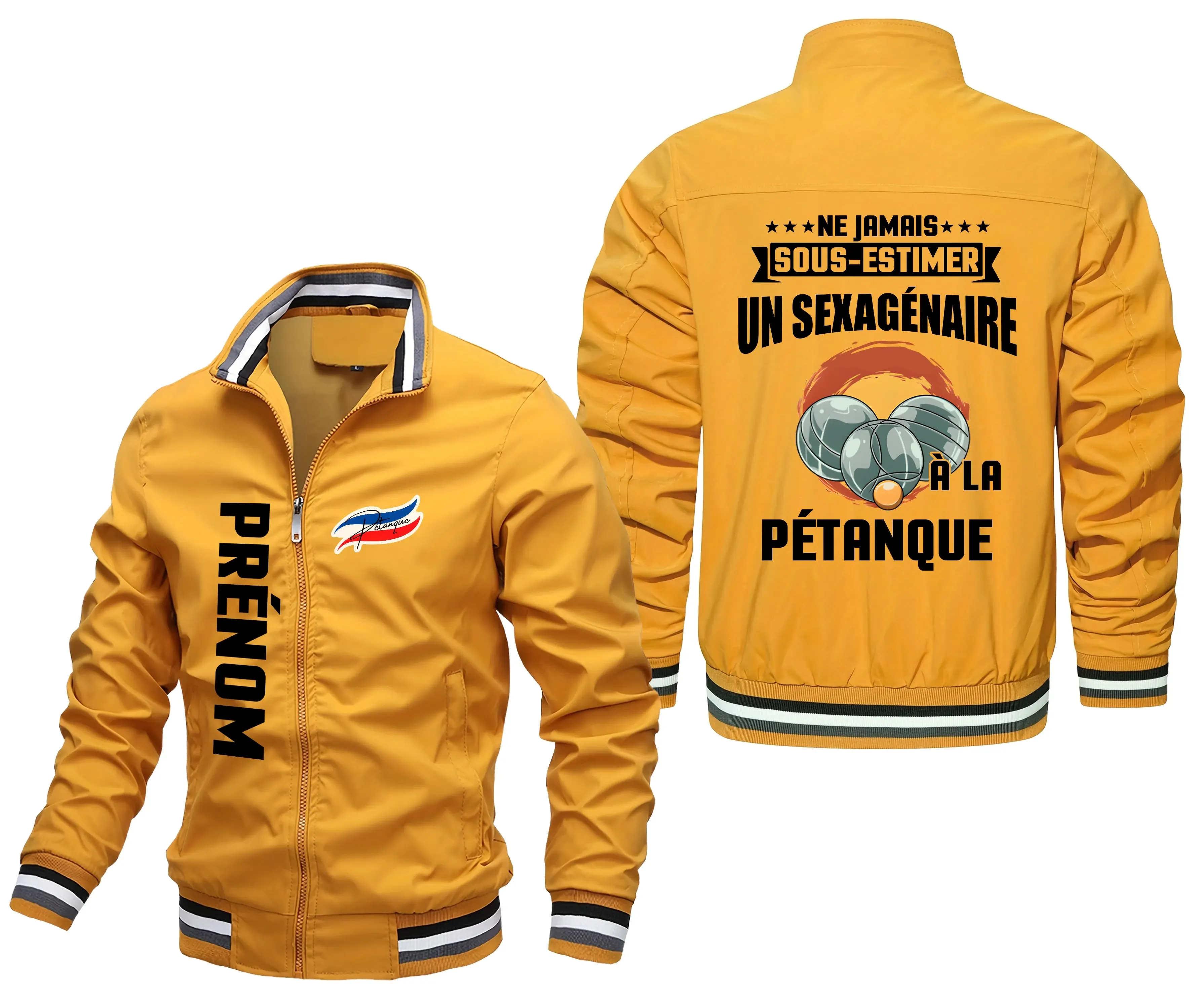 Veste De Sport Pétanque Personnalisée, Ne Jamais Sous Estimer Un Sexagénaire  La Pétanque - CT09092346