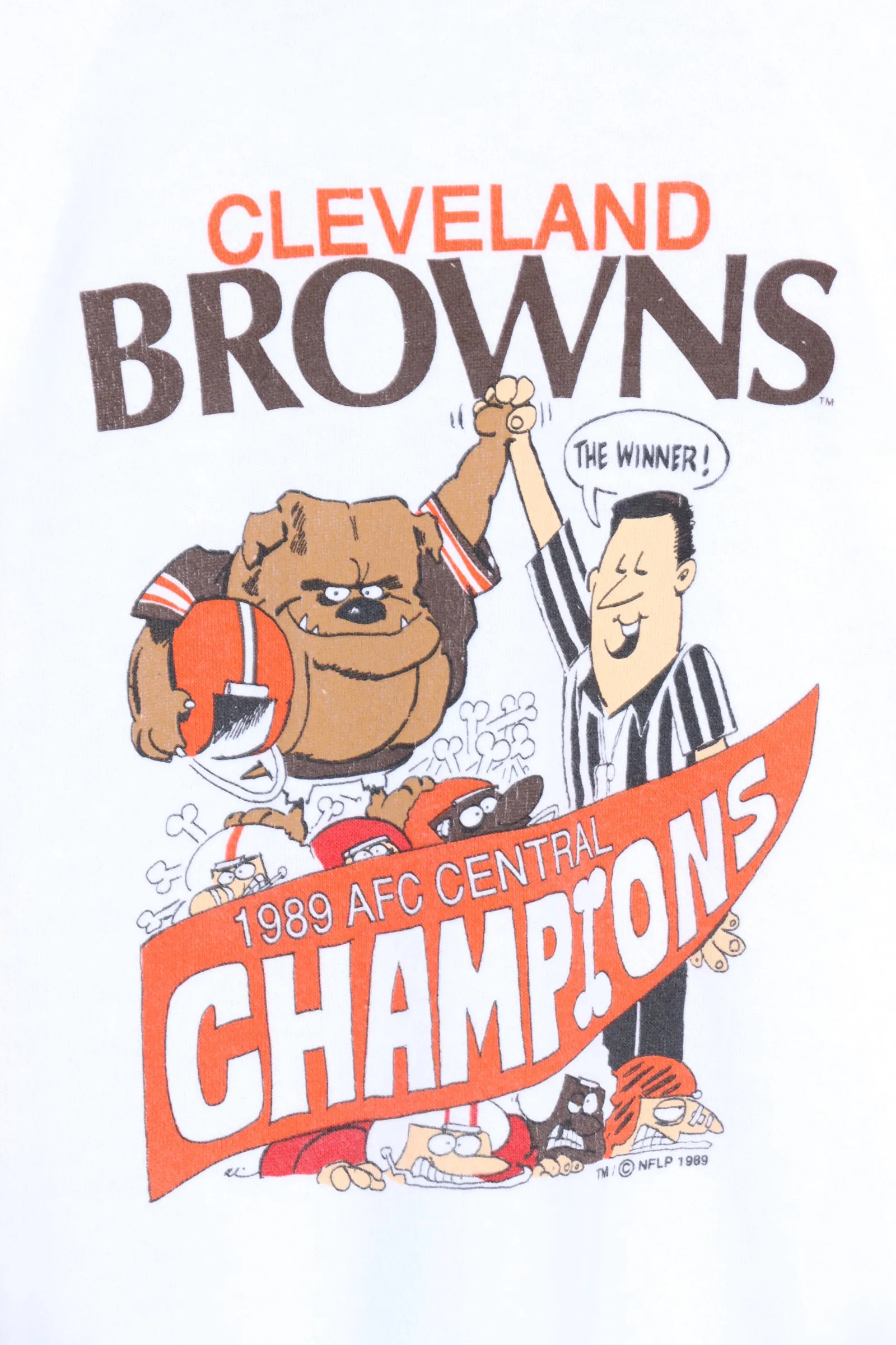 Vintage 1989 Cleveland Browns NFL USA Made Football Sweatshirt (L-XL)