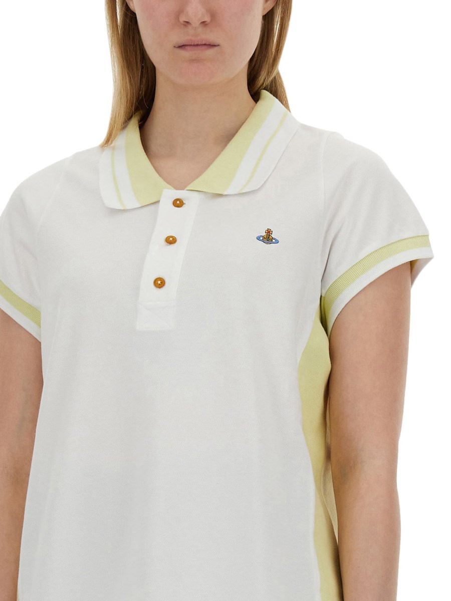 VIVIENNE WESTWOOD      POLO IN COTONE CON LOGO 