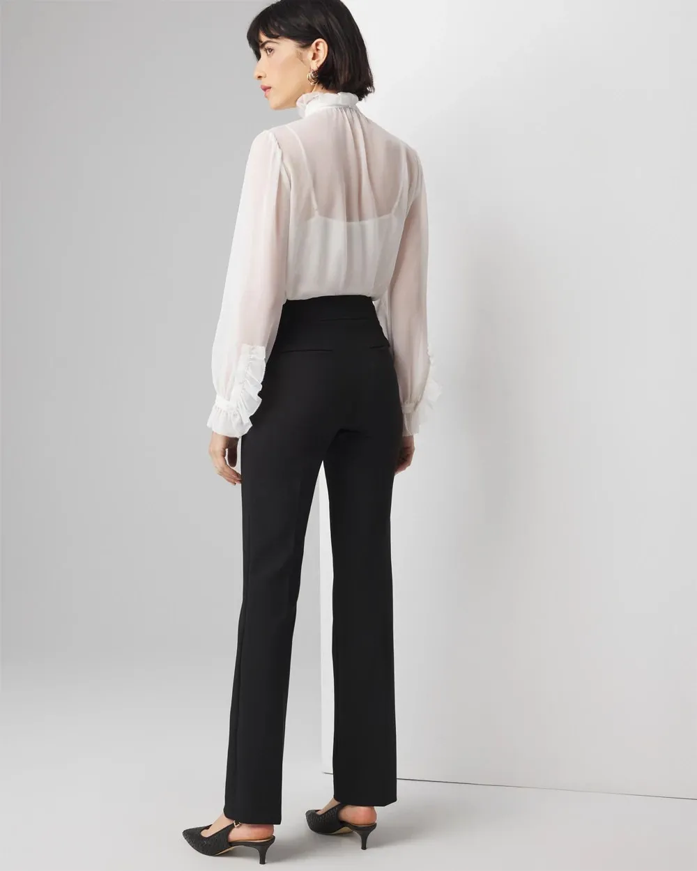 WHBM® High-Rise Straight Leg Pants