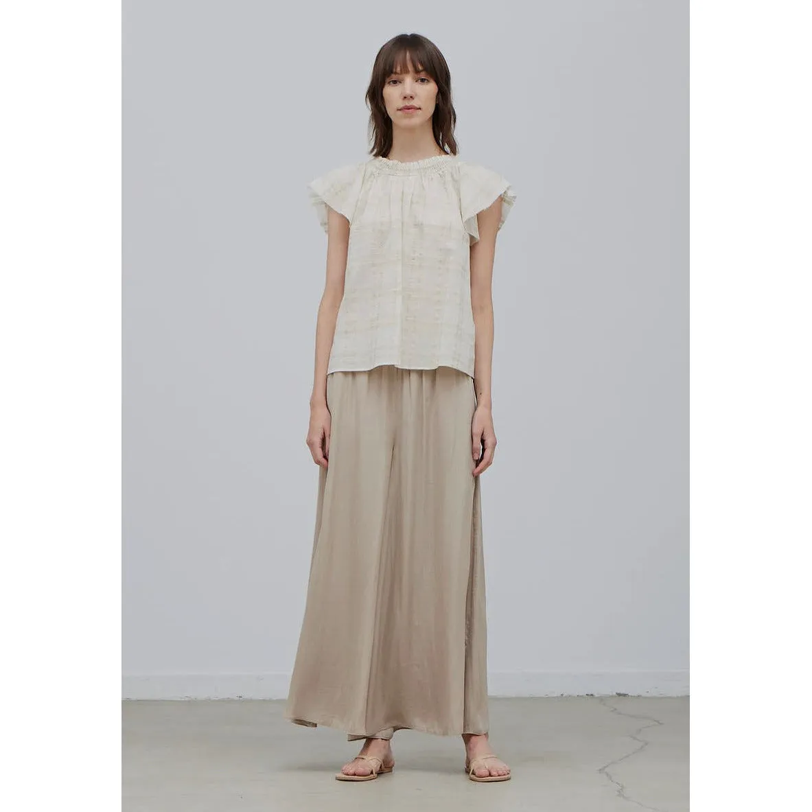 Whitley Cream Off the Shoulder Grade and Gather Top-SALE