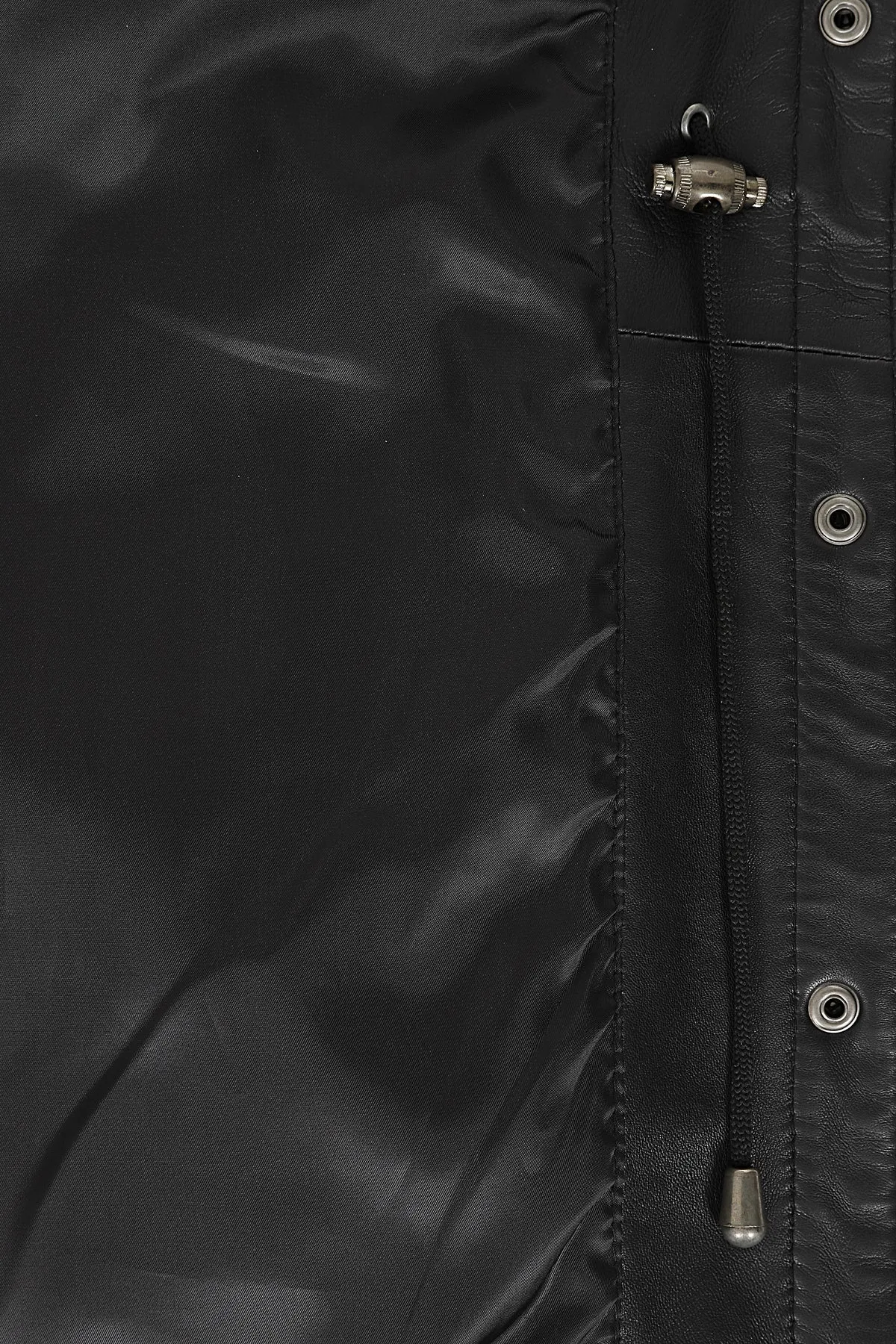 Women's  Length Black Leather Duffle Coat - 'BECKY'