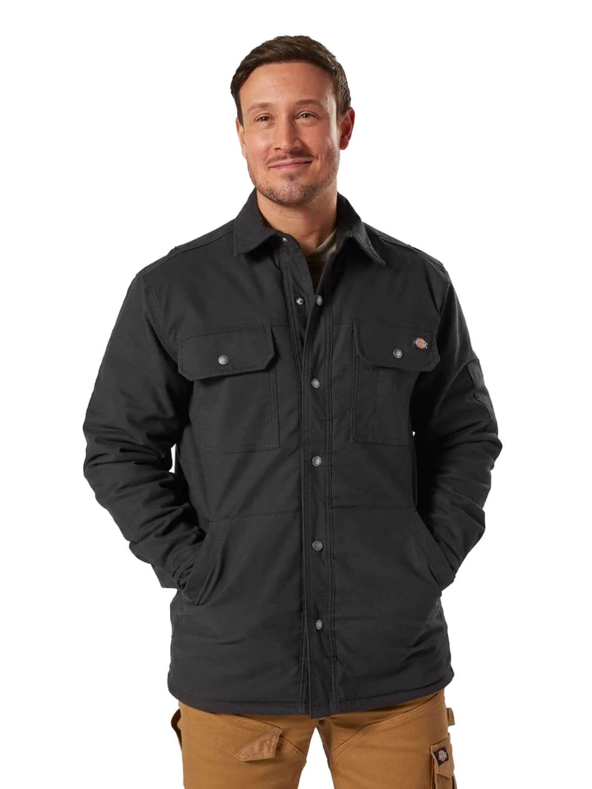 Work Jacket Shirt Flex Stretch Duck Cotton Fleece - Dickies