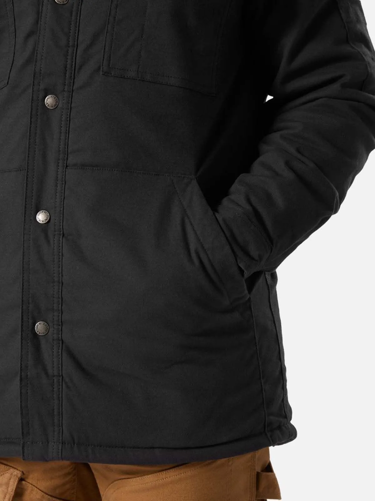 Work Jacket Shirt Flex Stretch Duck Cotton Fleece - Dickies