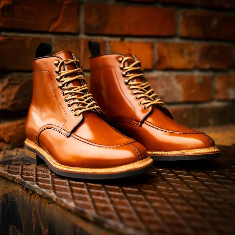 Yanko NST boot cognac Shell cordovan