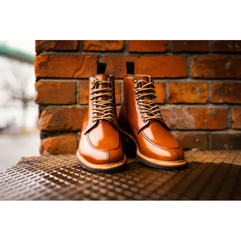 Yanko NST boot cognac Shell cordovan