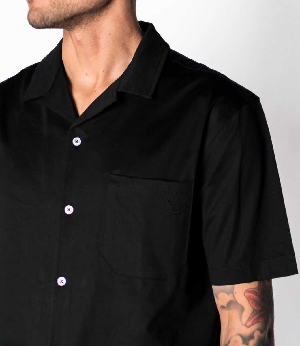 Zumo Regular Fit Shirts BEAU-MC Black