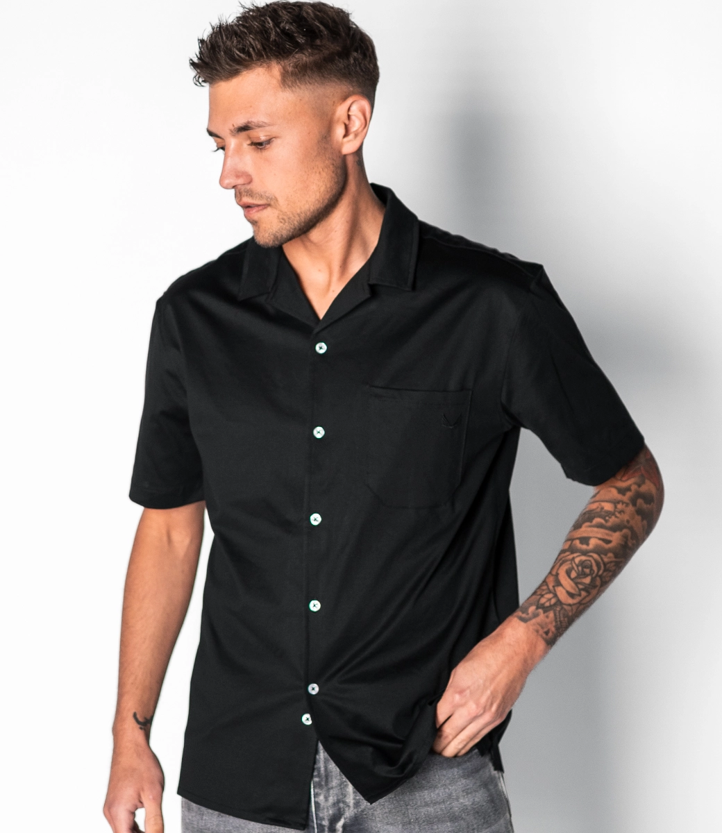 Zumo Regular Fit Shirts BEAU-MC Black